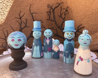 Ghost House-poppenset | Geest paranormaal begaafd | Ghost Bride | Geest | Spoken | Halloween | Halloweendecoratie | Handgeschilderd | Speelgoed | Cadeau | Decoratie: