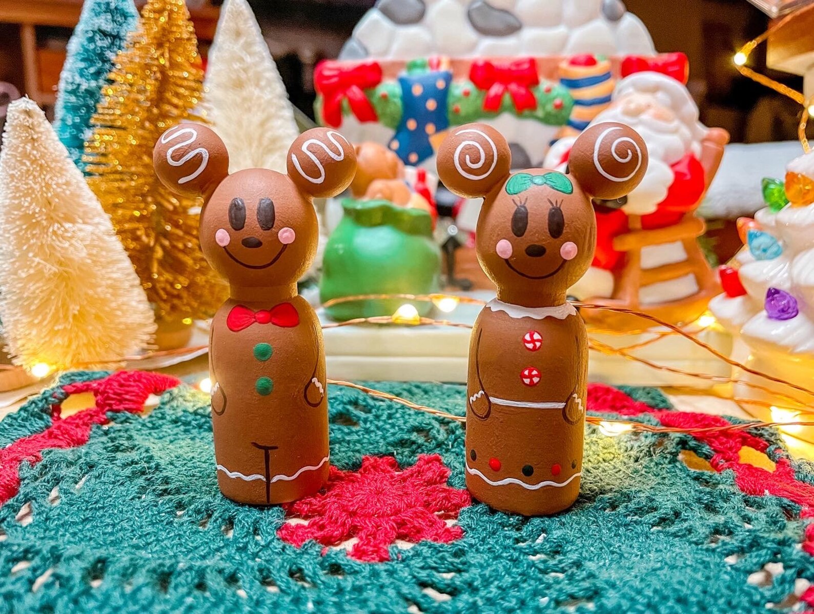 Cartoon Gingerbread Peg Dolls Gingerbread Gingerbread - Etsy