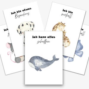 16 Affirmationskarten für Kinder PDF | Affirmationskarten Kinder ausdrucken | Kartenformat A6 | Mutmacherkarten für Kinder | Montessori