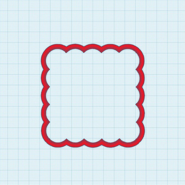 Scalloped Square Plaque Cookie Cutter