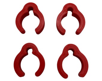 Red Minelab Equinox 600/800 Metal Detector Coil Cable Clips- Set of 4