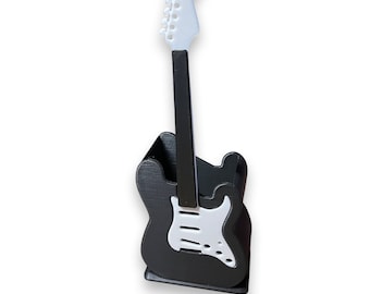 Guitar Pen Holder | Desk Organizer | Musician Pen Holder | Guitar Desk Art | Guitar Desk Organizer