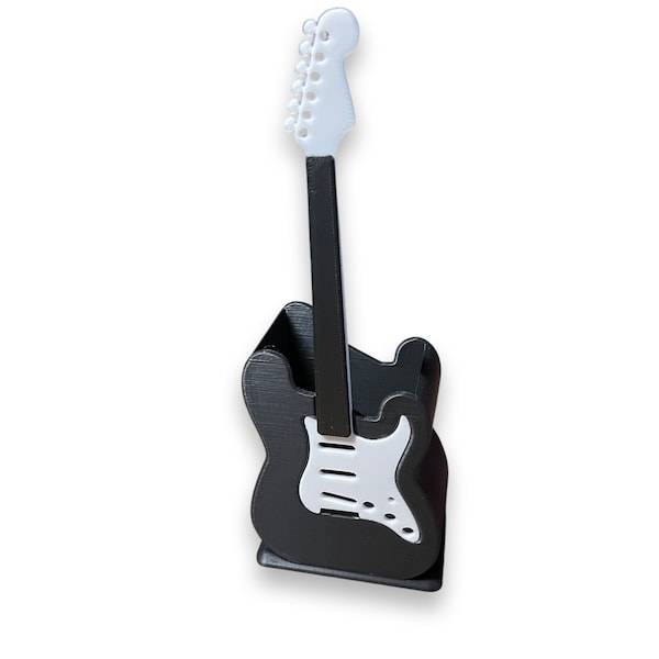 Guitar Pen Holder | Desk Organizer | Musician Pen Holder | Guitar Desk Art | Guitar Desk Organizer