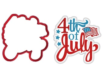 4th Of July Outline Cookie Cutter | Clay Cutter | Fondant Cutter| Fourth of July Celebration