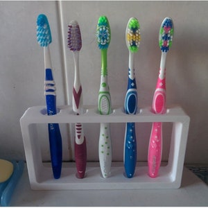 Toothbrush Holder | Holds Up To 5 Toothbrushes | Great For Organizing Your Bathroom | Available In Any Color