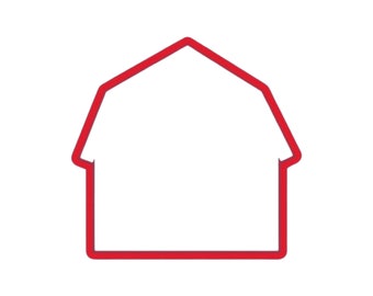 Cortador de galletas de granero / Cortador de fondant / Cortador de arcilla / Granja / Edificio / Impreso en 3D