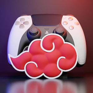 Naruto Inspired Akatsuki Cloud Controller Stand, Anime Gaming Accessory, Fan Art Display Stand, Gamer Desk Organizer, Gift for Anime Fans