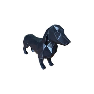Low Poly Geometric Dachshund Statue Figurine | Dog Lovers Housewarming Gift | Vets and Veterinarians Office gift | Home Decor for Dog Lover