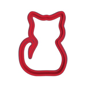 Kakform till sittande katt | Fondantform | Leraform | Perfekt för en kattälskare | 3D-utskriven bild 2