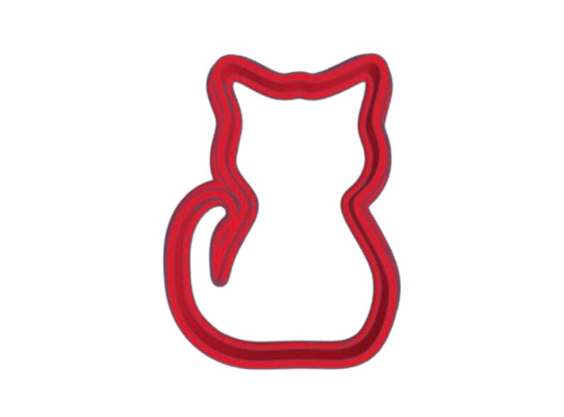 Kakform till sittande katt | Fondantform | Leraform | Perfekt för en kattälskare | 3D-utskriven bild 2