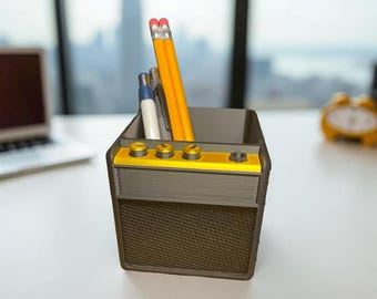 Amp Pen Holder | Desk Organizer | Guitar Pen Holder | Musician Pen Holder | Guitar Desk Art | Guitar Amp Organizer
