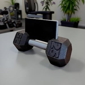 Hantel Visitenkartenhalter - Fitnessstudio Schreibtisch Zubehör - Personal Trainer Geschenk - Visitenkarten Display - Fitness Dekor - Fitnessstudio Liebhaber Geschenk