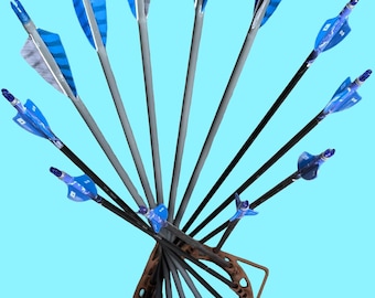 Porte-flèches pour 12 flèches | Porte-flèches de tir à l'arc | Élégant cadeau pour chasseur, archer, fils, père, mari | Séchoir à linge Arrow