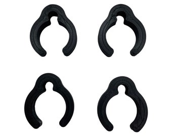 Black Minelab Equinox 600/800 Metal Detector Coil Cable Clips- Set of 4 | Search Coil | Metal Detecting