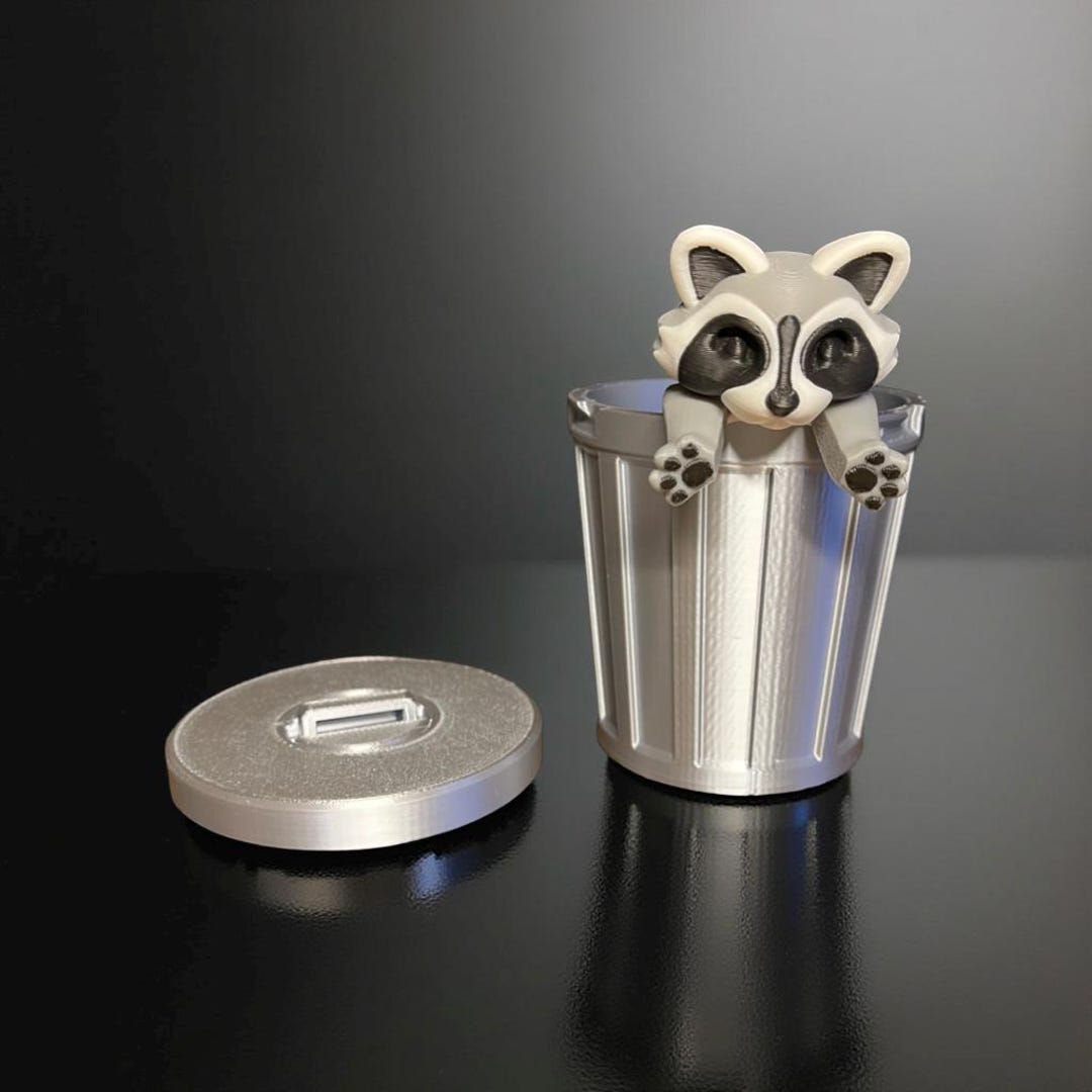 Posable 3d-printed Raccoon – Flexible & Articulated Desk Companion ...