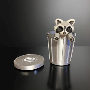 Beweglicher 3D-gedruckter Waschbär – Flexibler Schreibtischbegleiter, einzigartiges Geschenk