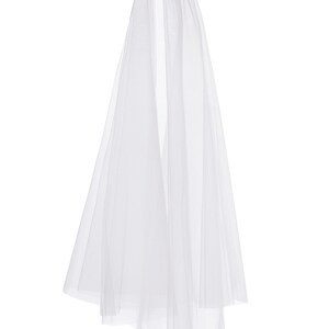 Nori Minimalist tulle veil with a high tender bow image 8