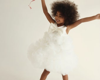 Chloe dress,  tulle dress for girl, flower girls dress