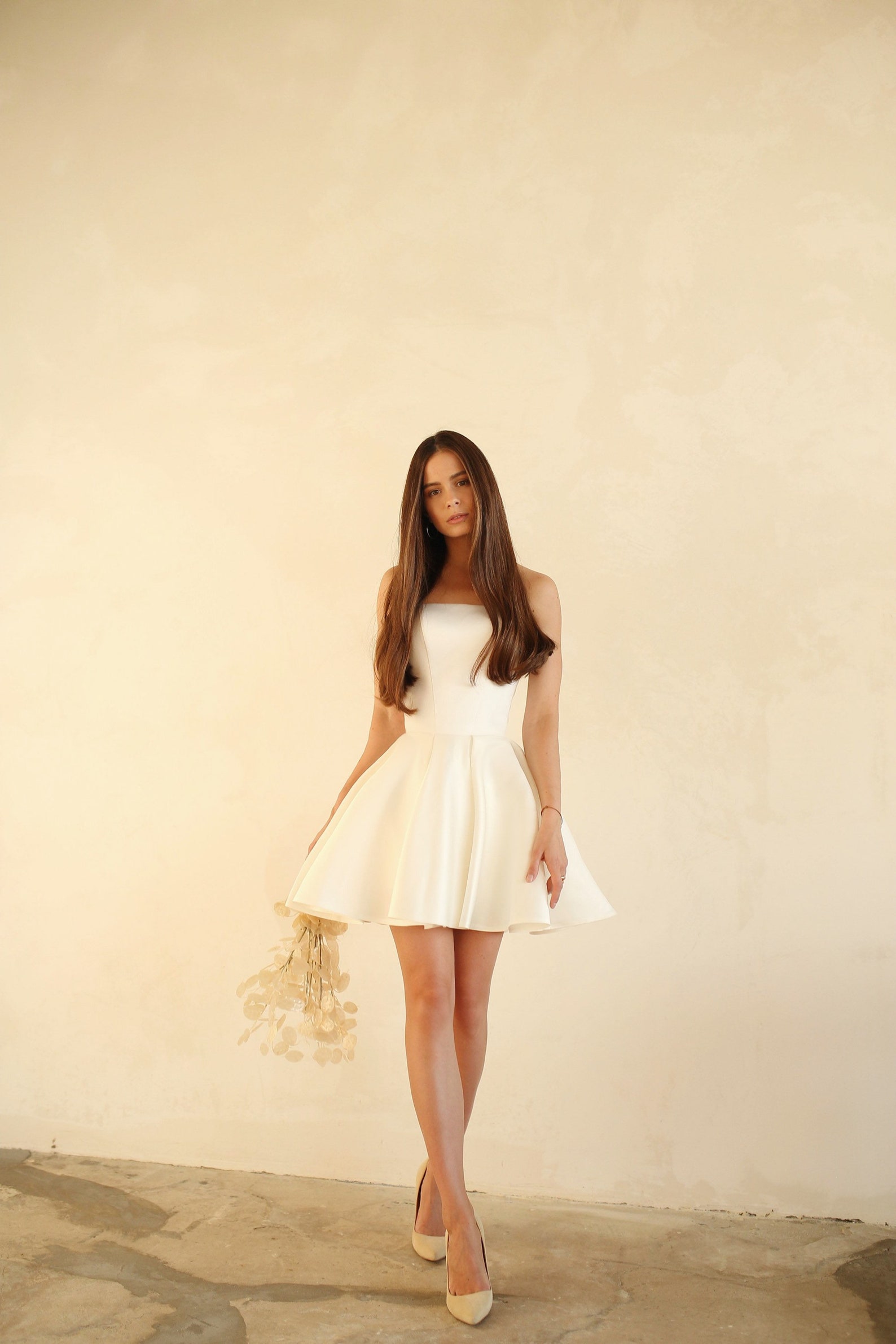 Emily Dress Satin Short Dress Short Wedding Dress - Etsy
