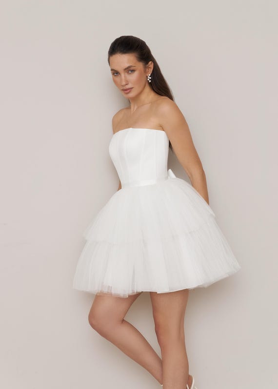corset tulle mini dress Squareneck Corset Tulle Mini Dress  Heather Clothing