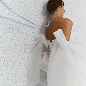 Debra dress, Short wedding dress with sleeves, Elopement Dress, Reception dress, Rehearsal dinner dress, Bridal shower dress image 2