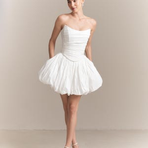 Taffeta Wedding Corset & Bubble Skirt Set: Bridal Separates, Daphne Set