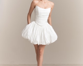 Taffeta Wedding Corset & Bubble Skirt Set: Bridal Separates, Daphne Set