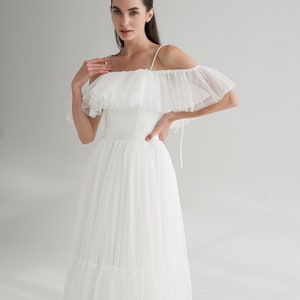 Ivory Tulle Midi Skirt: Bridal Separates, Rehearsal Dinner