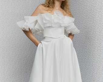 Alice Wedding Corset, Bridal top, Bridal separates top