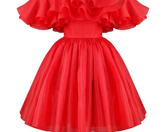 fitted lace wedding dress Red sweetheart tulle short prom dress red homecoming dress – dresstby