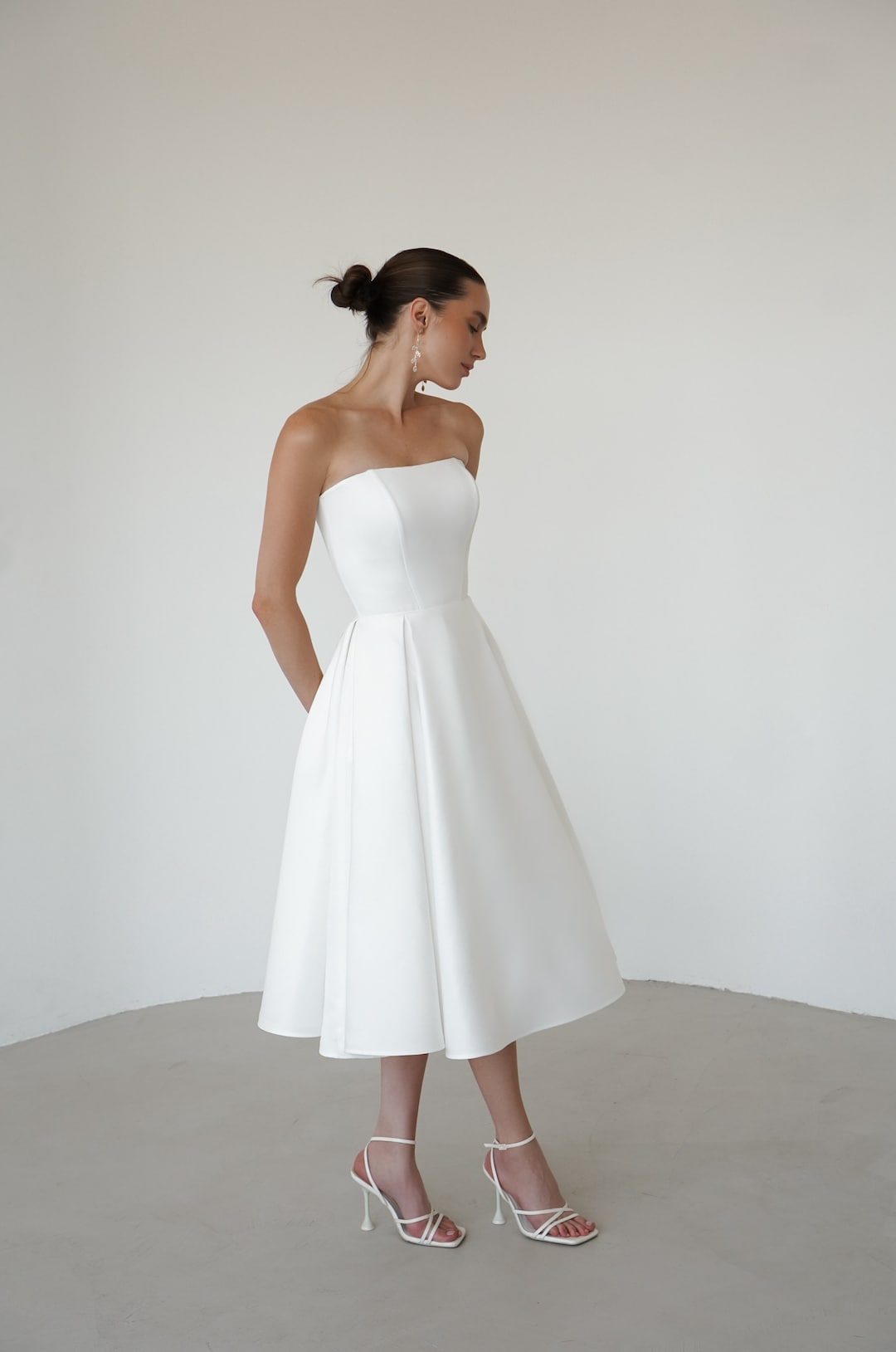 wedding dress midi Sweetheart Midi Wedding Dress HAREM's Brides