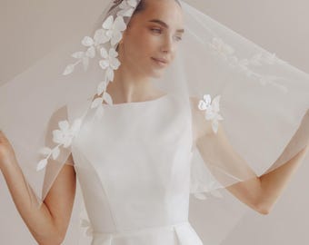 3D Flowers Veil, Blusher, Edge Veil, Jasmine Veil
