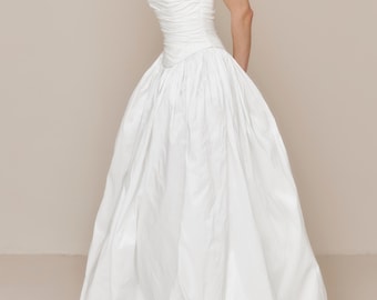 Wedding Long Taffeta Bubble Skirt, Bridal Separates, Daphne Skirt