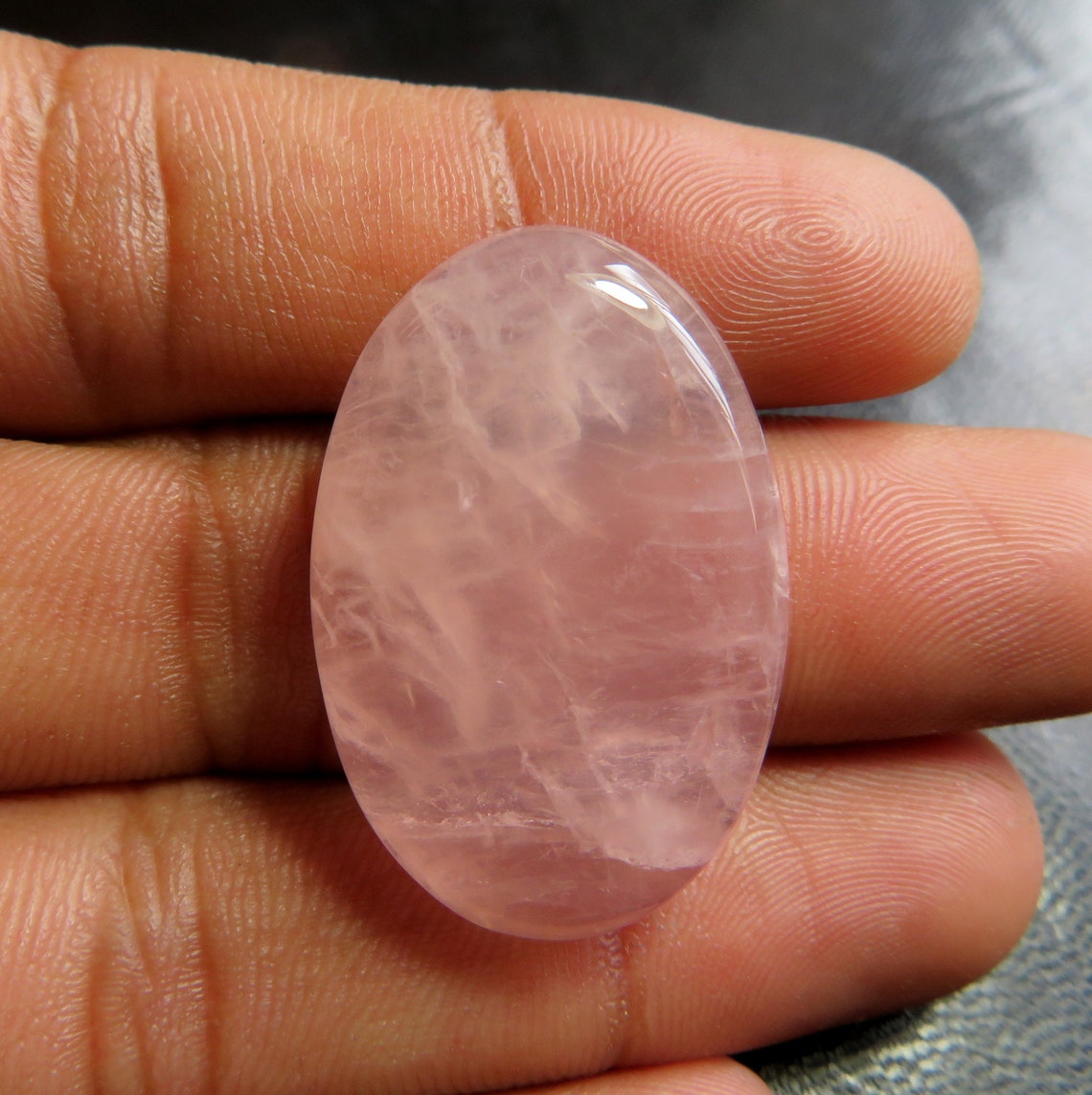 Amazing Rose Quartz Cabochon Loose Gemstone Pink Stone Etsy