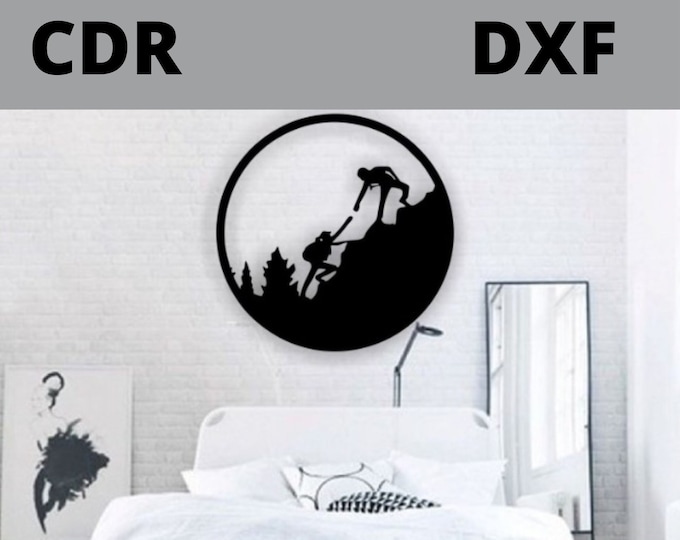 Hiking and Climbing Wall Art - Home Decor,CDR,DXF files