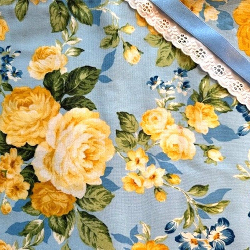 Yellow Rose Fabric - Etsy