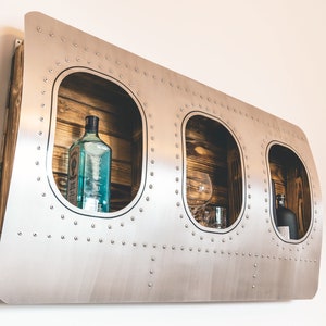 Wall Bar Airplane Cabinet, Bar Wall Decor, Aviation Aircraft Window, Airplane Part, Drink Cabinet Gift Aircraft Fuselage Window Bar