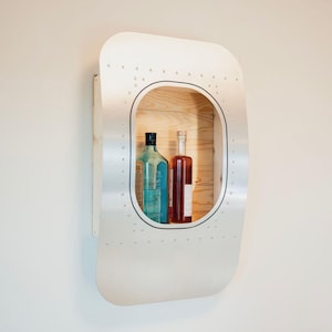 Airplane Window Shelf – Aviation Wall Bar – Aircraft Furniture Handmade – Pilot Gift Aviation Decor – Aluminum Wall Shelf