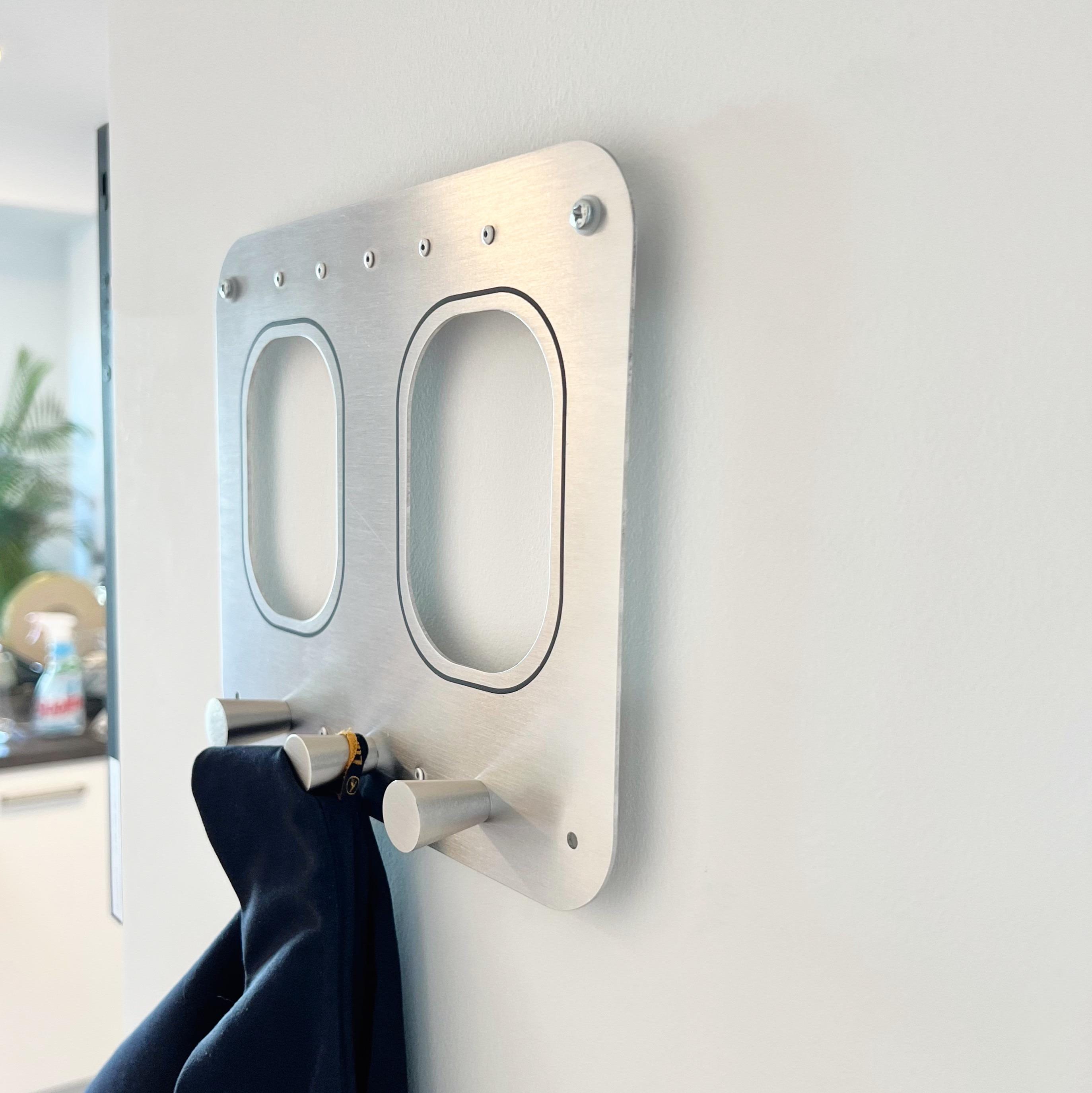 Porte-Manteau Pour Fenêtre D'avion 2 Pièces - Porte-Veste Design Aviation Crochet Mural En Aluminium Cadeau Pilote Patère Couloir Et Bureau