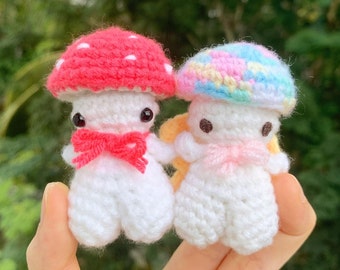 crochet poppable mushroom pattern/ digital download file!