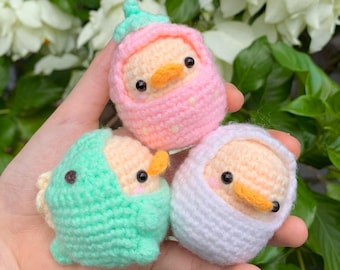 crochet chick in costumes pattern bundle/ digital download file!