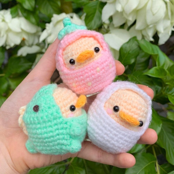 crochet chick in costumes pattern bundle/ digital download file!