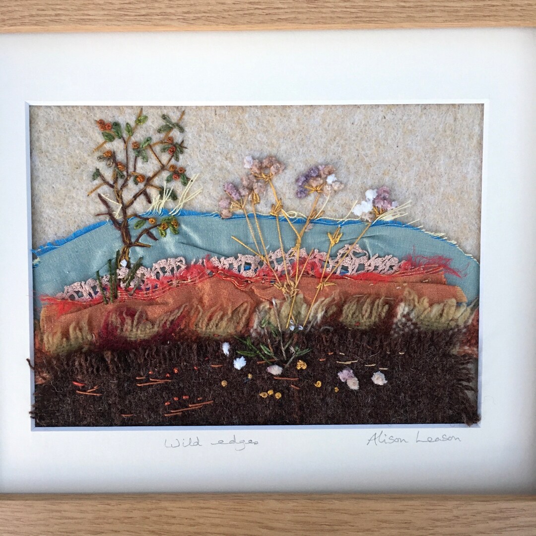 Wild Edges/ Nature Inspired/ Textile Art/ Hedgerow Art/ Etsy