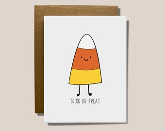 Happy Halloween Trick or Treat | Corny Candy Card