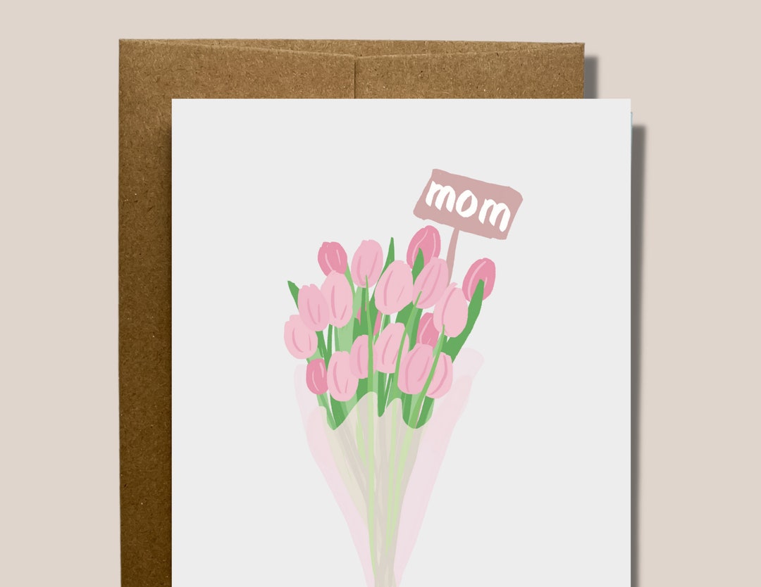 For Mom Thank You Mum Card Cute Mother's Day Card Birthday Card - Etsy