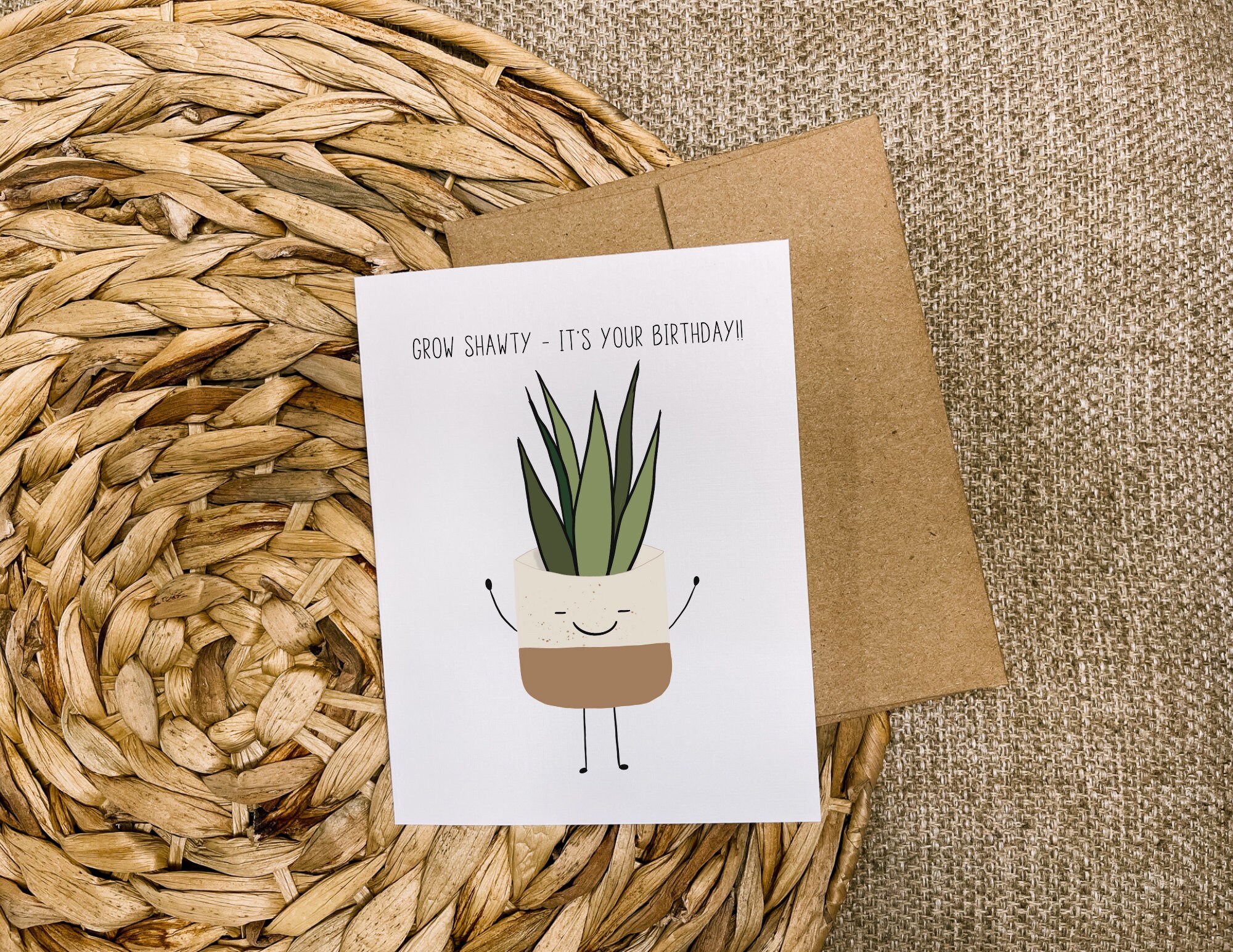 Plantable Greeting Card  Grow Shawty It's Your Birthday – seedsthedaystore