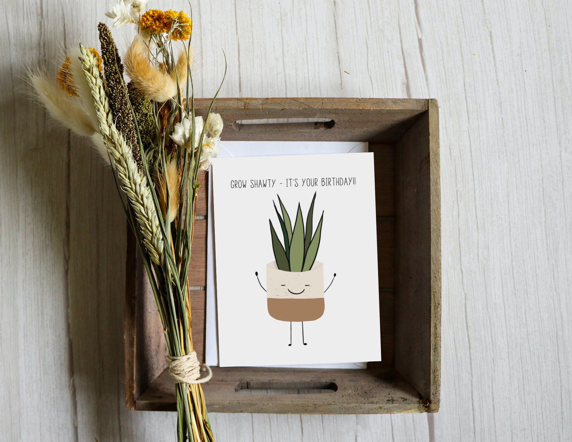 Plantable Greeting Card  Grow Shawty It's Your Birthday – seedsthedaystore