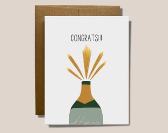Congratulations Card | Graduation Graduate  Engagement New Job Blank Card