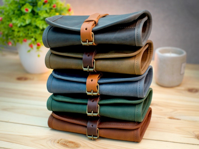 Personalized Travel Watch Roll Leather Watch Case Travel Etsy