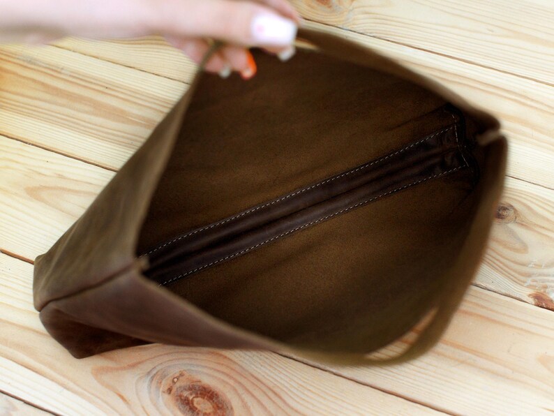 Leather Shopper Bag, Personalized Tote Bag, Custom Gifts for Her, Minimalist Handbag, Small Tote Bag, Travel Bag, Leather Gifts image 8